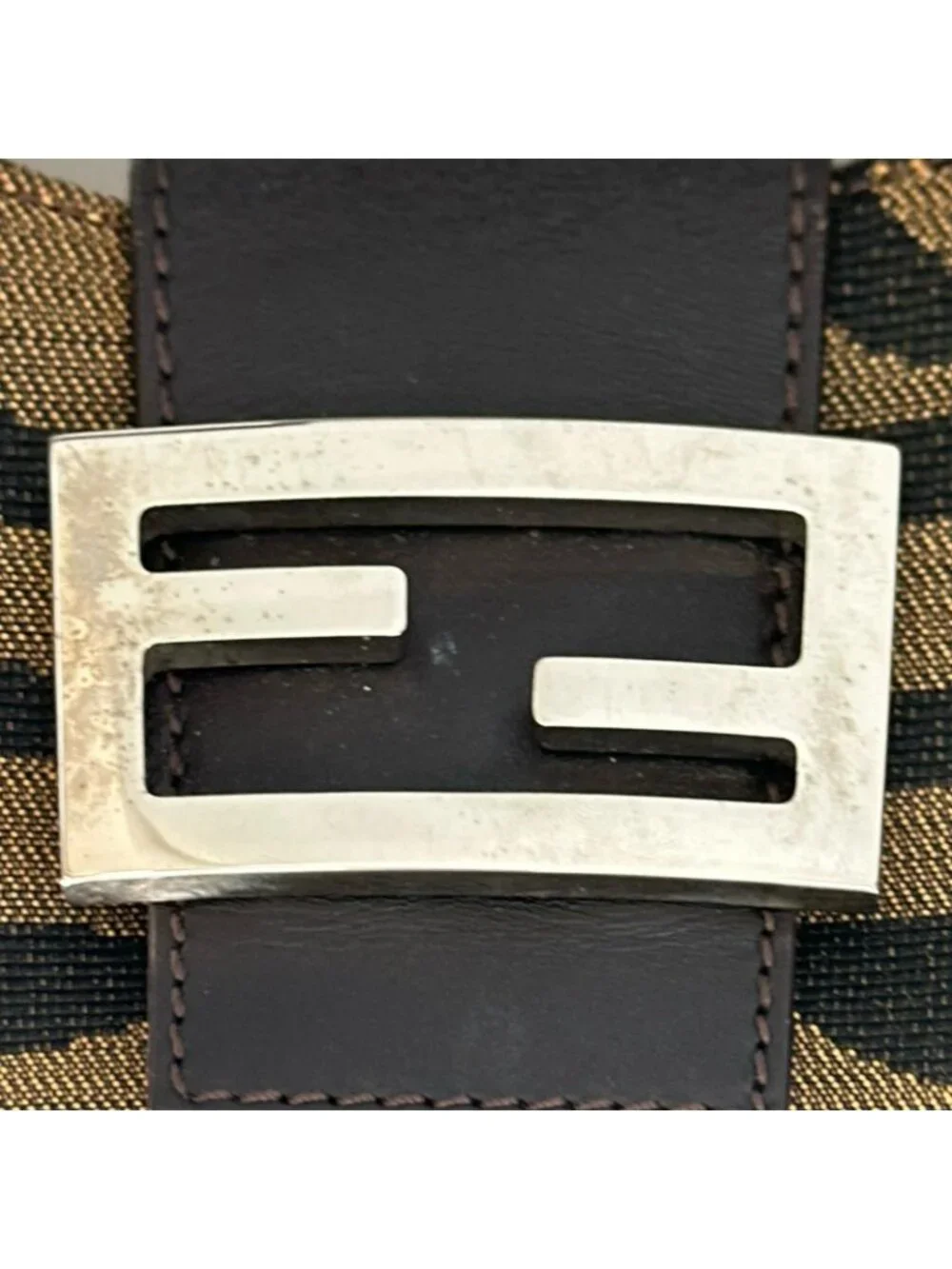 Fendi Hobo Handbag Nylon Brown
